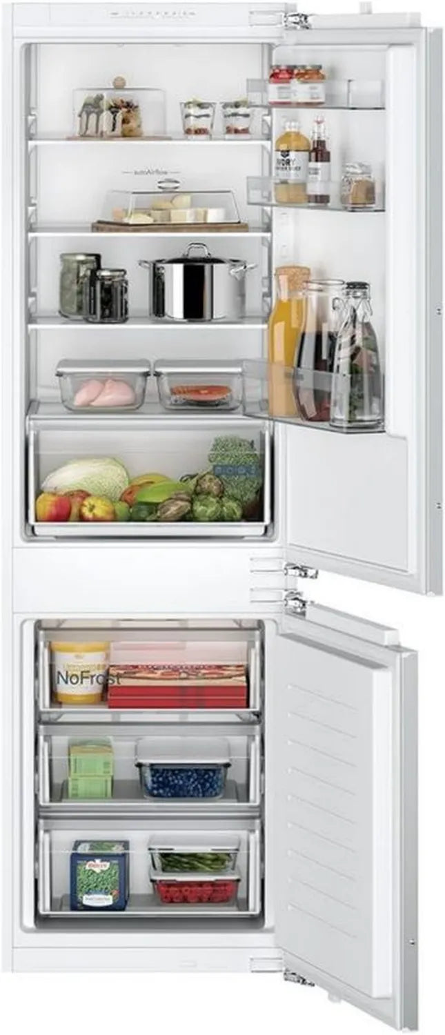 Siemens KI86NNFE0 iQ100, wbudowana lodówko-zamrażarka 178 cm, 184 l chłodziarka, 76 l zamrażarka, noFrost, freshBox, szybkie chłodzenie, cicha praca