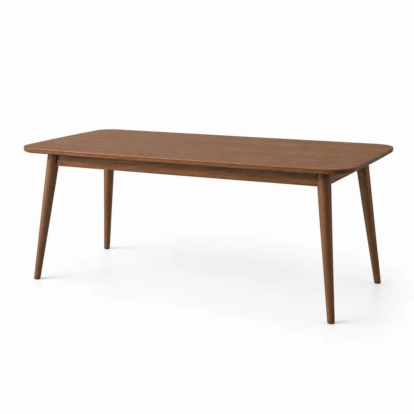 Stół jadalniany prostokątny 140x80x75 cm fornir orzechowy drewniane nogi brązowy