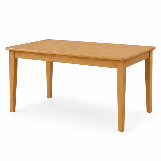 Stół jadalniany prostokątny MDF fornir dąb naturalny 160 x 90 x 75 cm