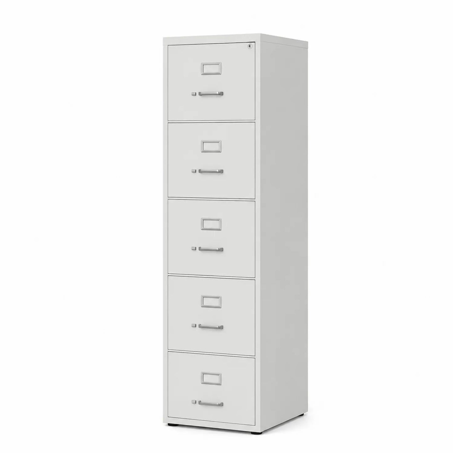 Metalowa szafa kartotekowa 46 x 62 x 175 cm 5 szuflad stal malowana proszkowo biała