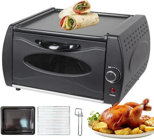 Profesjonalny piekarnik 2-w-1 Tandoor & Pizza 2100 W z regulacją temperatury, szklanymi drzwiami i górną płytą