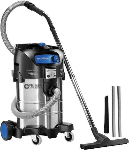 Odkurzacz przemysłowy Nilfisk ATTIX 40-01 PC INOX 1500W, 230V, niebieski