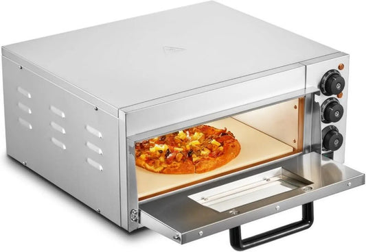 VEVOR Profesjonalny Piekarnik do Pizzy 406 mm, Elektryczny ze Stali Nierdzewnej