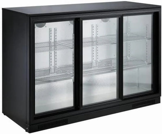 Lodówka barowa z trzema szklanymi drzwiami 298L - Combisteel R600A