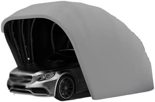 Przenośny garaż składany z markizą automatyczną, stal nierdzewna, wymiary 5,5m x 2,5m x 2,3m