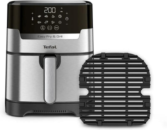 Tefal EY505D Frytownica Powietrzna i Grill 2 w 1, Wyświetlacz Cyfrowy, 4,2 l, 8 Programów