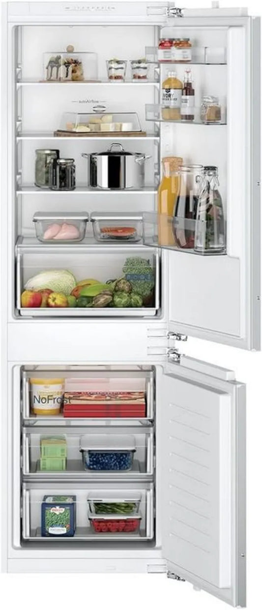 Siemens KI86NNFE0 iQ100, wbudowana lodówko-zamrażarka 178 cm, 184 l chłodziarka, 76 l zamrażarka, noFrost, freshBox, szybkie chłodzenie, cicha praca