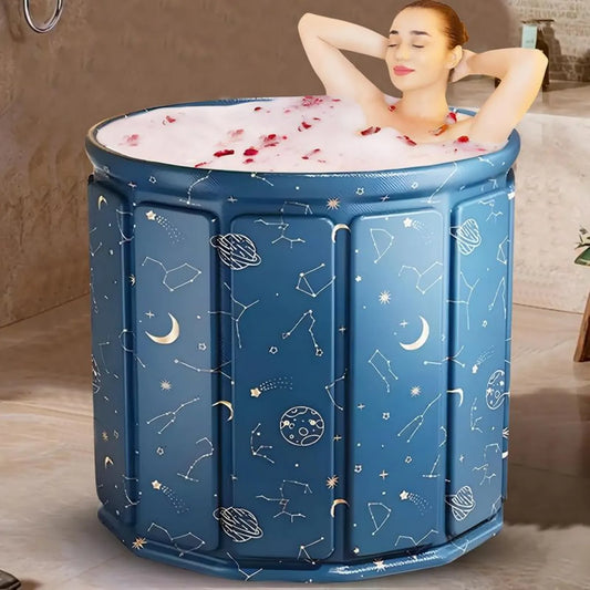Przenośna składana wanna dla dorosłych z lodem i hydromasażem, duża 230 l do spa, relaksu, kempingu