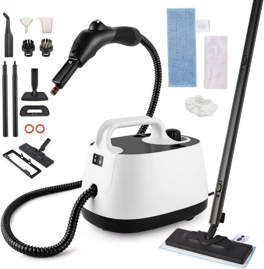 Mocny odkurzacz parowy 2000W, zbiornik 1600ml, 15 akcesoriów