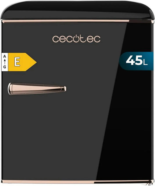 Retro lodówka Cecotec 45L Bolero CoolMarket TT, klasa E, czarna
