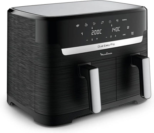 Moulinex Easy Fry Dual: Frytkownica beztłuszczowa 8,3L, 7 programów, ekran cyfrowy