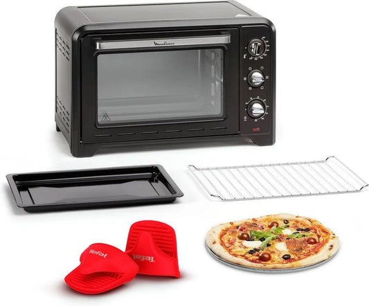 Moulinex Optimo Czarny Piekarnik 33L, 6 trybów, konwekcja, termostat do 240°C, timer 120 min