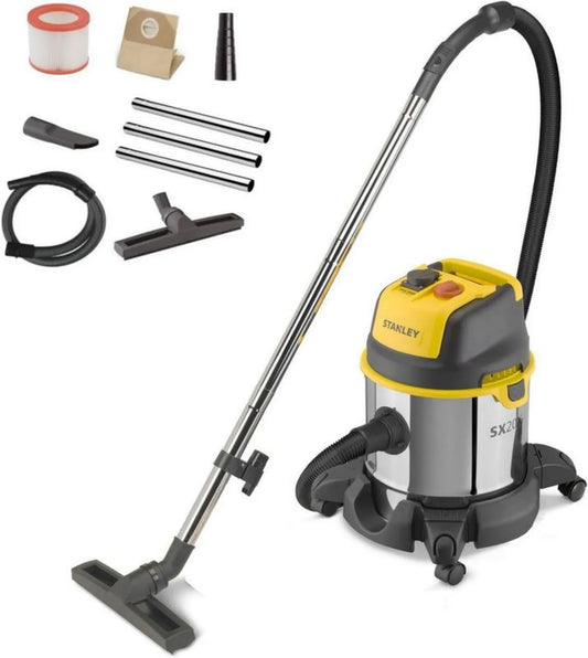 Odkurzacz wielofunkcyjny Stanley 1400W, 20L, Czarny/Żółty