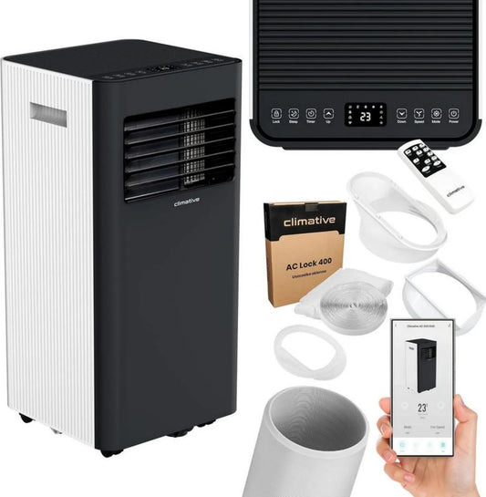 Przenośny klimatyzator WiFi 2,9 kW, 10000 BTU, 3w1 z pilotem