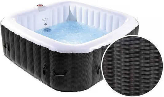 Nadmuchiwane SPA z PVC na 6 Osób - Brązowo-Kremowe