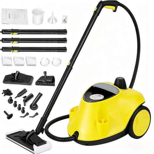 Wielofunkcyjna myjka parowa 2100W, 5 bar, zbiornik 2,1L z 29 akcesoriami do czyszczenia