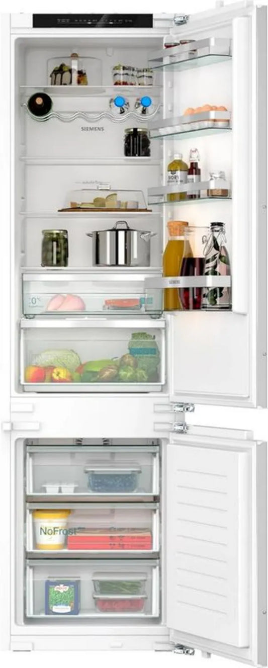 Siemens KI96NVFD0 iQ300, lodówko-zamrażarka do zabudowy, 194x56 cm, 215 l lodówki, 75 l zamrażarki, noFrost, hyperFresh 0º, wyprodukowana w Niemczech