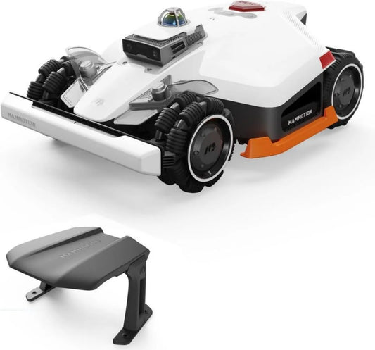 Robot koszący Mammotion LUBA 3 AWD 1500, z standardowym garażem, dla obszarów do 1500㎡, technologia 360° LiDAR i AI Vision, napęd 4x4, radzi sobie na nachyleniach do 80%, obsługuje 15 stref, regulowana wysokość koszenia 25-70 mm