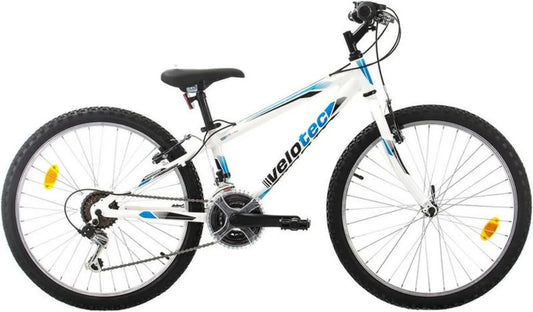 Velotec Tempo 24-calowy rower górski młodzieżowy, 18-biegowy, aluminiowy, V-Brake, dla wzrostu 130-155 cm