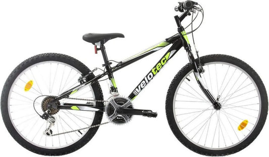 Velotec Tempo rower górski 24 cale, 18 biegów, hamulce V, dla młodzieży 130-155 cm